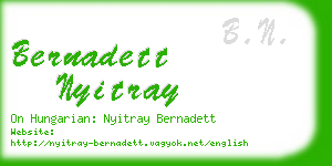 bernadett nyitray business card